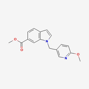 molecular formula C17H16N2O3 B8811594 Methyl 1-((6-methoxypyridin-3-yl)methyl)-1H-indole-6-carboxylate 