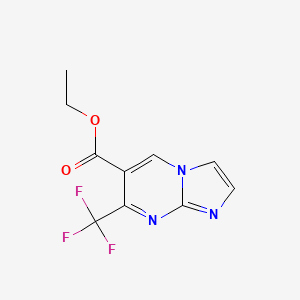 molecular formula C10H8F3N3O2 B8811606 Ethyl 7-(trifluoromethyl)imidazo[1,2-a]pyrimidine-6-carboxylate CAS No. 1009662-98-9