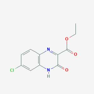molecular formula C11H9ClN2O3 B8811666 Ethyl 6-chloro-3-oxo-3,4-dihydroquinoxaline-2-carboxylate CAS No. 4017-32-7