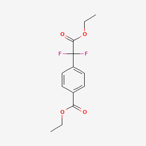 molecular formula C13H14F2O4 B8811733 Ethyl 4-(2-ethoxy-1,1-difluoro-2-oxoethyl)benzoate 