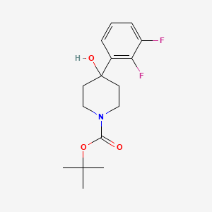 molecular formula C16H21F2NO3 B8811764 tert-butyl 4-(2,3-difluorophenyl)-4-hydroxypiperidine-1-carboxylate 