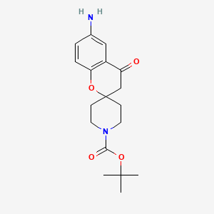 molecular formula C18H24N2O4 B8811818 tert-Butyl 6-amino-4-oxospiro[chroman-2,4'-piperidine]-1'-carboxylate CAS No. 936648-34-9