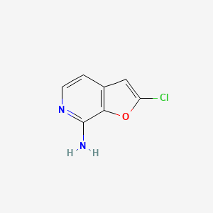 molecular formula C7H5ClN2O B8811829 2-Chlorofuro[2,3-c]pyridin-7-amine 