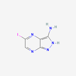 molecular formula C5H4IN5 B8811837 5-Iodo-1H-pyrazolo[3,4-b]pyrazin-3-amine 