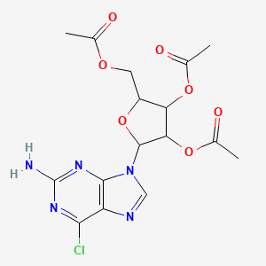 molecular formula C16H18ClN5O7 B8811966 [3,4-Diacetyloxy-5-(2-amino-6-chloropurin-9-yl)oxolan-2-yl]methyl acetate 