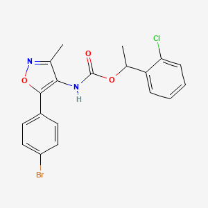 [5-(4-Bromophenyl)-3-methylisoxazol-4-yl]carbamic acid 1-(2-chlorophenyl)ethyl ester