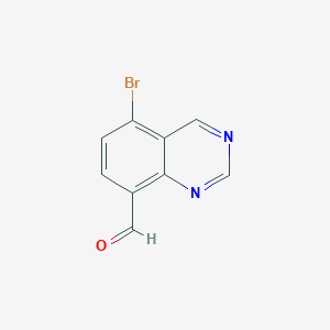 molecular formula C9H5BrN2O B8811994 5-Bromoquinazoline-8-carbaldehyde 