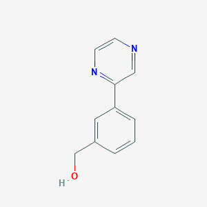 molecular formula C11H10N2O B8812009 (3-(Pyrazin-2-YL)phenyl)methanol 