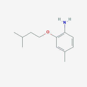 molecular formula C12H19NO B8812018 4-Methyl-2-(3-methylbutoxy)aniline 
