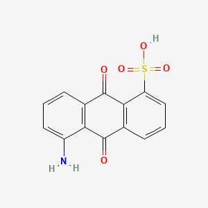 molecular formula C14H9NO5S B8812047 5-Amino-9,10-dihydro-9,10-dioxoanthracenesulphonic acid 