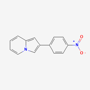 molecular formula C14H10N2O2 B8812052 2-(4-Nitrophenyl)indolizine CAS No. 54149-11-0