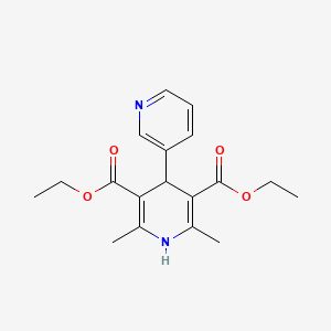 molecular formula C18H22N2O4 B8812108 Diethyl 1',4'-dihydro-2',6'-dimethyl-(3,4'-bipyridine)-3',5'-dicarboxylate CAS No. 23125-30-6