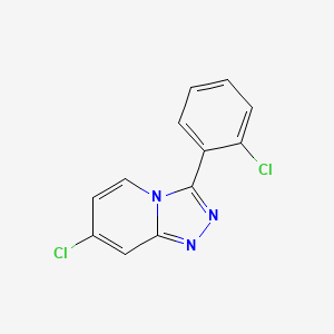molecular formula C12H7Cl2N3 B8812117 7-Chloro-3-(2-chlorophenyl)-[1,2,4]triazolo[4,3-a]pyridine 