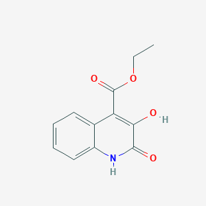 molecular formula C12H11NO4 B8812157 Ethyl 3-hydroxy-2-oxo-1,2-dihydroquinoline-4-carboxylate CAS No. 93002-02-9