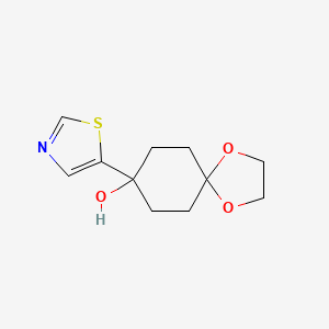 8-Hydroxy-8-(5-thiazolyl)-1,4-dioxaspiro[4.5]decane