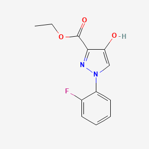 molecular formula C12H11FN2O3 B8812173 Ethyl 1-(2-fluorophenyl)-4-hydroxypyrazole-3-carboxylate CAS No. 379238-80-9
