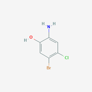 molecular formula C6H5BrClNO B8812218 2-Amino-5-bromo-4-chlorophenol 