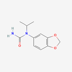 molecular formula C11H14N2O3 B8812229 1-(1,3-Benzodioxol-5-yl)-1-isopropylurea CAS No. 33095-94-2