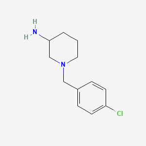 1-[(4-Chlorophenyl)methyl]piperidin-3-amine