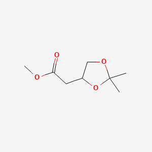 molecular formula C8H14O4 B8812349 Methyl (2,2-dimethyl-1,3-dioxolan-4-yl)acetate 