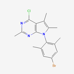 7-(4-Bromo-2,6-dimethylphenyl)-4-chloro-2,5,6-trimethyl-7H-pyrrolo[2,3-d]pyrimidine