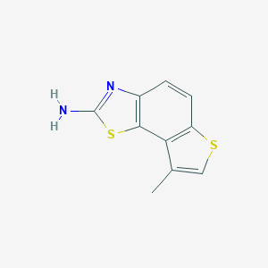 molecular formula C10H8N2S2 B088125 8-Methylthieno[2,3-g][1,3]benzothiazol-2-amine CAS No. 14534-56-6