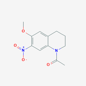molecular formula C12H14N2O4 B8812584 1-(6-Methoxy-7-nitro-3,4-dihydroquinolin-1(2H)-yl)ethanone CAS No. 1116232-40-6