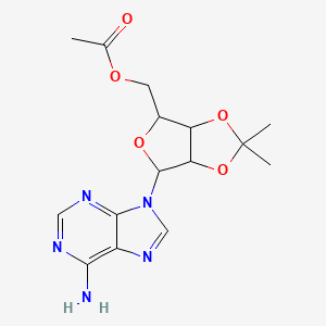 [4-(6-Aminopurin-9-yl)-2,2-dimethyl-3a,4,6,6a-tetrahydrofuro[3,4-d][1,3]dioxol-6-yl]methyl acetate