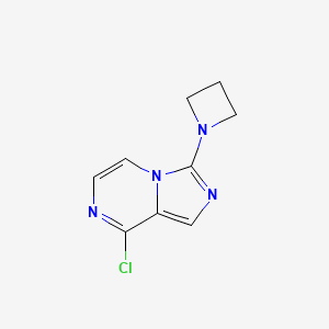 molecular formula C9H9ClN4 B8812601 3-(Azetidin-1-YL)-8-chloroimidazo[1,5-A]pyrazine 