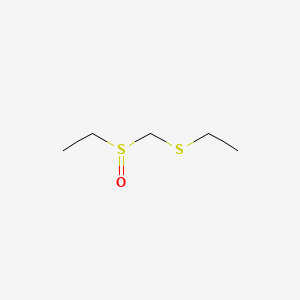 molecular formula C5H12OS2 B8812610 Ethyl (ethylthio)methyl sulphoxide CAS No. 37032-07-8