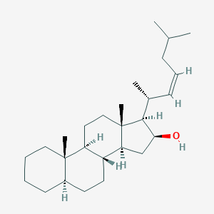 molecular formula C27H46O B088127 5alpha-Cholest-22-en-16beta-ol, (Z)- CAS No. 14949-11-2
