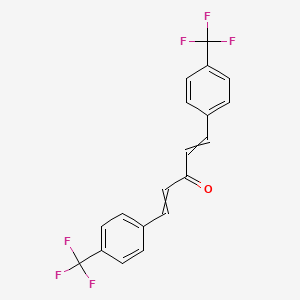 molecular formula C19H12F6O B8812738 1,5-Bis(4-trifluoromethylphenyl)-penta-1,4-diene-3-one CAS No. 103836-73-3