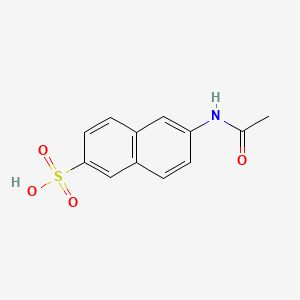 molecular formula C12H11NO4S B8812753 2-Naphthalenesulfonic acid, 6-(acetylamino)- CAS No. 68189-32-2