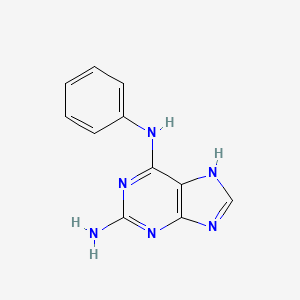 molecular formula C11H10N6 B8812847 N6-phenyl-9H-purine-2,6-diamine CAS No. 14051-72-0