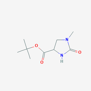 molecular formula C9H16N2O3 B8812956 1,1-Dimethylethyl 1-methyl-2-oxo-4-imidazolidinecarboxylate 