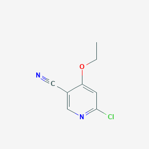molecular formula C8H7ClN2O B8812972 6-Chloro-4-ethoxynicotinonitrile 