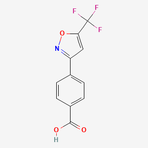 molecular formula C11H6F3NO3 B8812976 4-(5-(Trifluoromethyl)isoxazol-3-yl)benzoic acid 