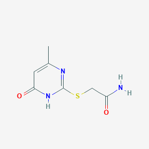 molecular formula C7H9N3O2S B8812978 2-(4-Hydroxy-6-methyl-pyrimidin-2-ylsulfanyl)-acetamide CAS No. 56605-37-9