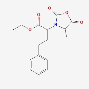 molecular formula C16H19NO5 B8813031 2-(4-Methyl-2,5-dioxooxazolidin-3-yl)-4-phenylbutyric acid ethyl ester 