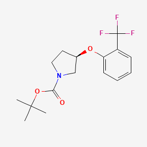 molecular formula C16H20F3NO3 B8813037 (R)-Tert-butyl 3-(2-(trifluoromethyl)phenoxy)pyrrolidine-1-carboxylate CAS No. 960491-88-7
