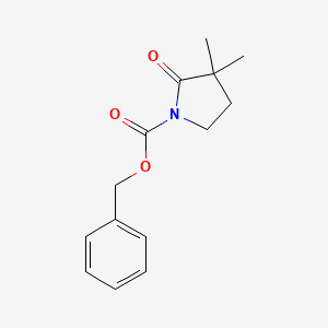 molecular formula C14H17NO3 B8813044 Benzyl 3,3-dimethyl-2-oxopyrrolidine-1-carboxylate 