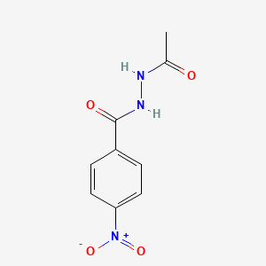 molecular formula C9H9N3O4 B8813168 N'-acetyl-4-nitrobenzohydrazide CAS No. 22816-00-8