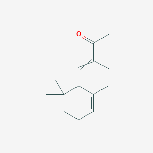 molecular formula C14H22O B8813172 4-(2,6,6-Trimethylcyclohex-2-en-1-yl)-3-methylbut-3-en-2-one 