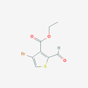 molecular formula C8H7BrO3S B8813324 Ethyl 4-bromo-2-formylthiophene-3-carboxylate 