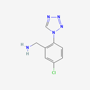 molecular formula C8H8ClN5 B8813350 5-Chloro-2-tetrazol-1-YL-benzylamine CAS No. 449756-95-0