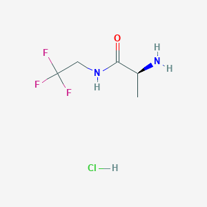 molecular formula C5H10ClF3N2O B8813391 (S)-2-amino-N-(2,2,2-trifluoroethyl)propanamide hydrochloride 