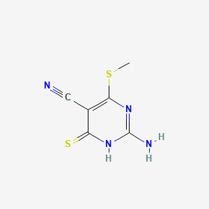 molecular formula C6H6N4S2 B8813396 2-Amino-4-(methylsulfanyl)-6-thioxo-1,6-dihydropyrimidine-5-carbonitrile 