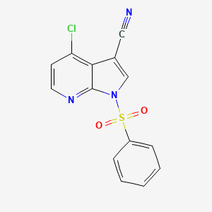 1H-Pyrrolo[2,3-B]pyridine-3-carbonitrile, 4-chloro-1-(phenylsulfonyl)-