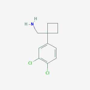 molecular formula C11H13Cl2N B8813511 1-(3,4-Dichlorophenyl)cyclobutane-1-methanamine CAS No. 713482-88-3