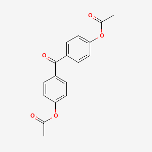 molecular formula C17H14O5 B8813548 Benzophenone, 4,4'-bisacetyloxy- CAS No. 6290-82-0